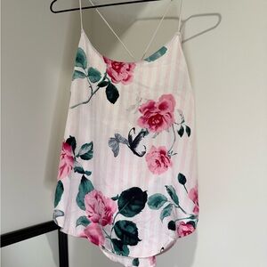 Victoria's Secret Pink and Green Floral Camisole